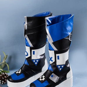 Digital Style Women Black and Blue Boots